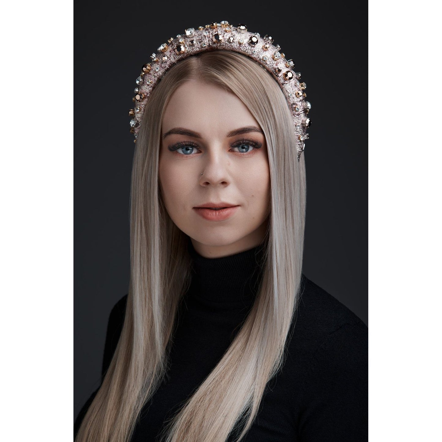 High Headband Abby with Swarovski and Preciosa Crystals