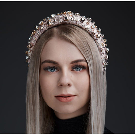 High Headband Abby with Swarovski and Preciosa Crystals