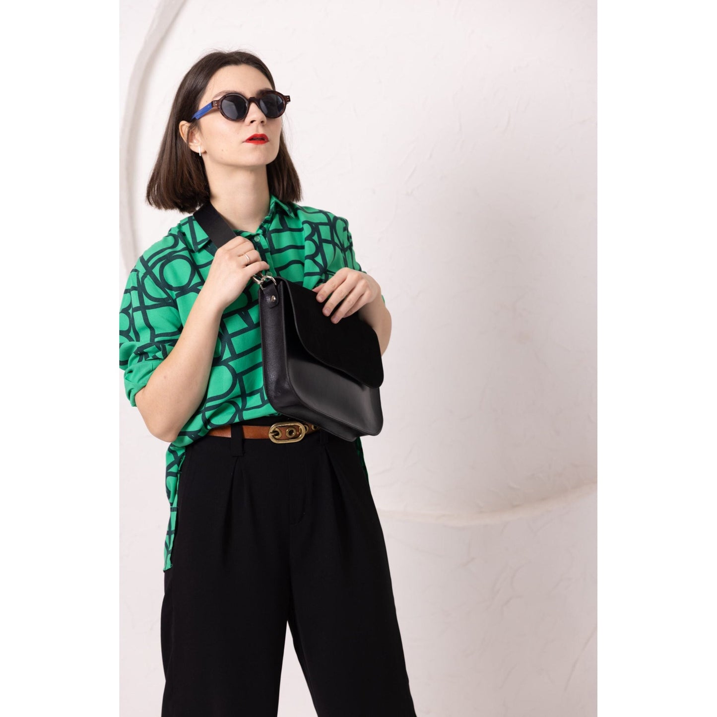ASTORIA handbag - Black Suede