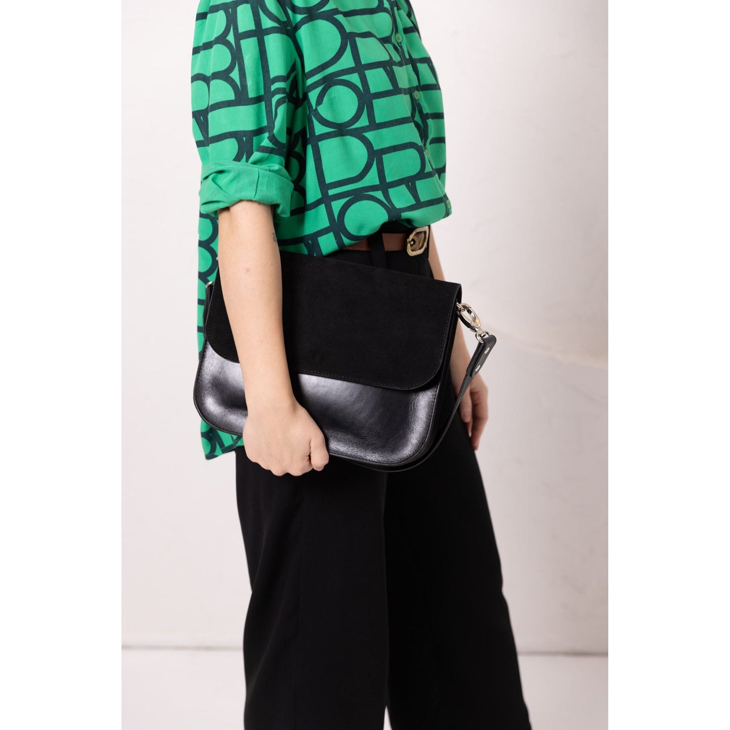 ASTORIA handbag - Black Suede