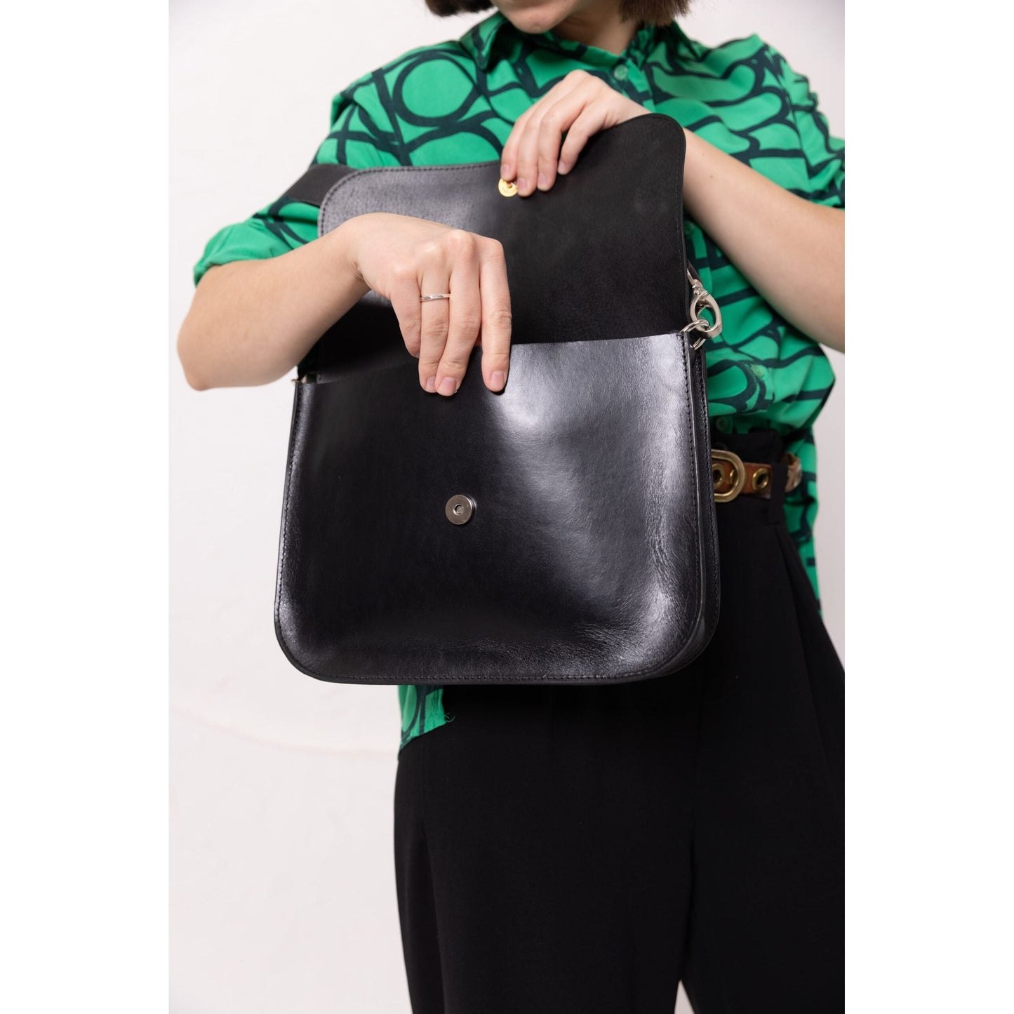 ASTORIA handbag - Black Suede