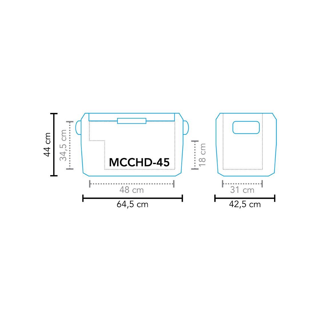 Mestic MCCHD-45 AC/DC-kompressorikylmälaukku 12/24 V - 43 litraa