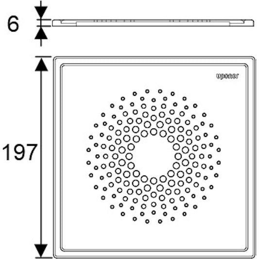 NELIÖKANSI UPONOR 197x197 ELEGANT 32mm REIKÄ RST