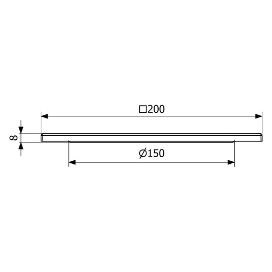 NELIÖKANSI UPONOR 200x200 DRAIN 32mm REIKÄ RST
