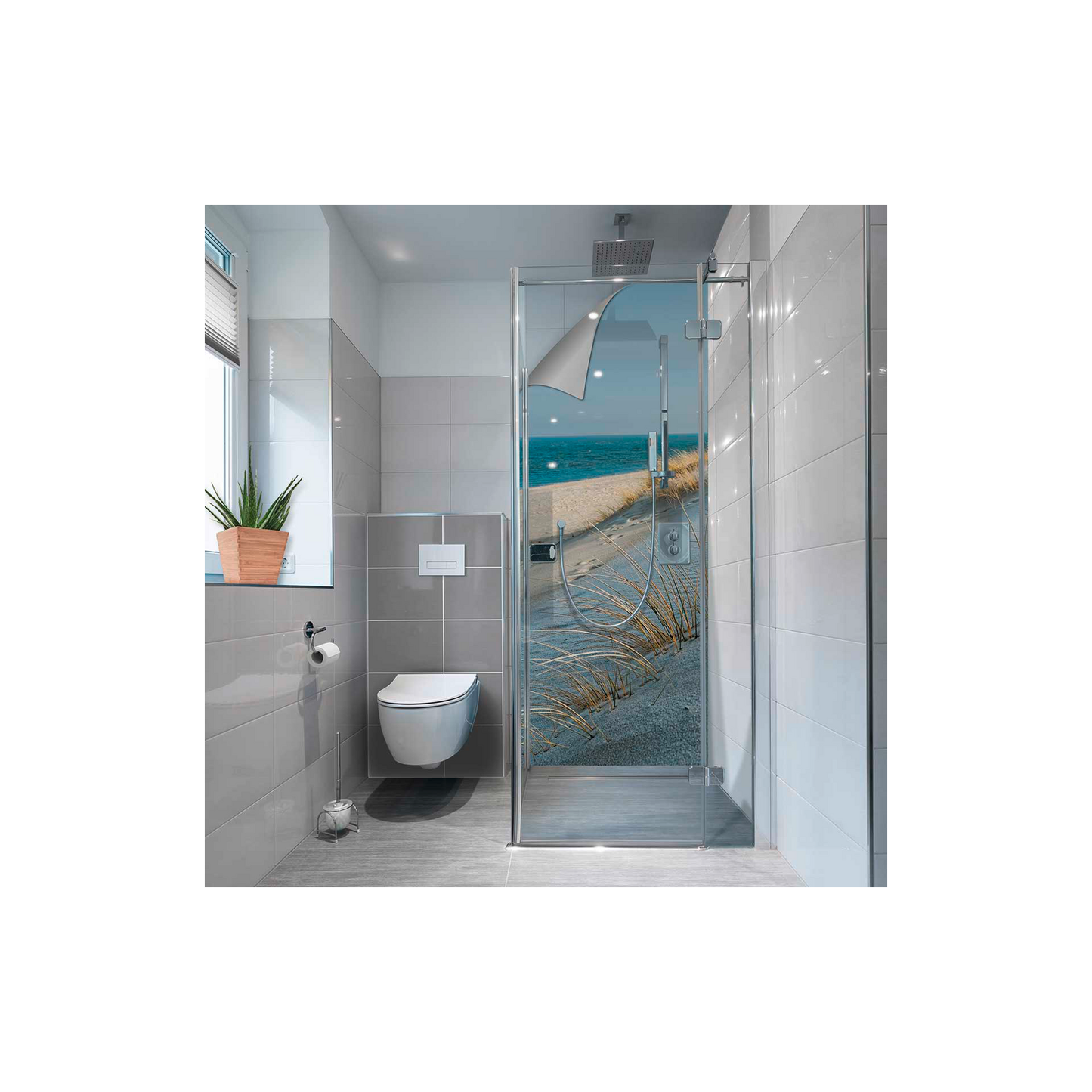 mySpotti Fresh -suihkun taustakalvo 90x210 cm Sea Cost