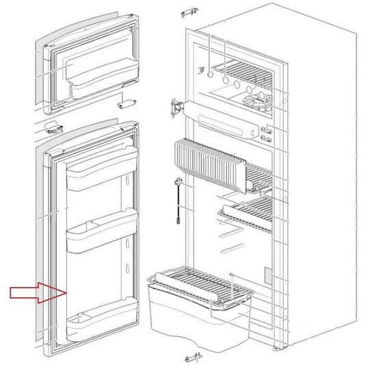 Thetford jääkaapin ovi N4150, N4175 | 690153138R | 8710315009385 | Kotikauppa | Thetford