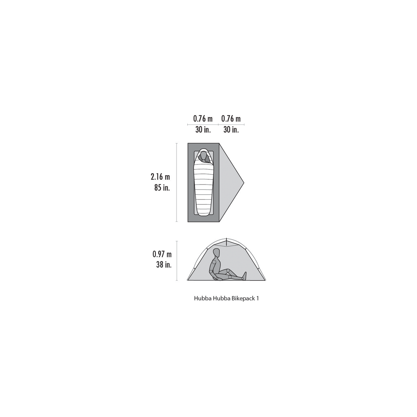 MSR Hubba Hubba -Bikepack teltta 1 hengelle