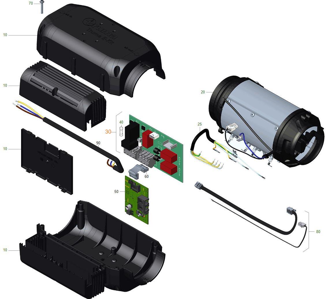 Truma piirilevy 230 V Combi 4 E, 6 E 06/2018-05/2020