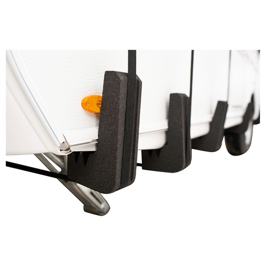 Hindermann-suojakulmat matkailuautojen ja -asuntovaunujen suojapeitteiden kiristyshihnoihin, 4 kpl