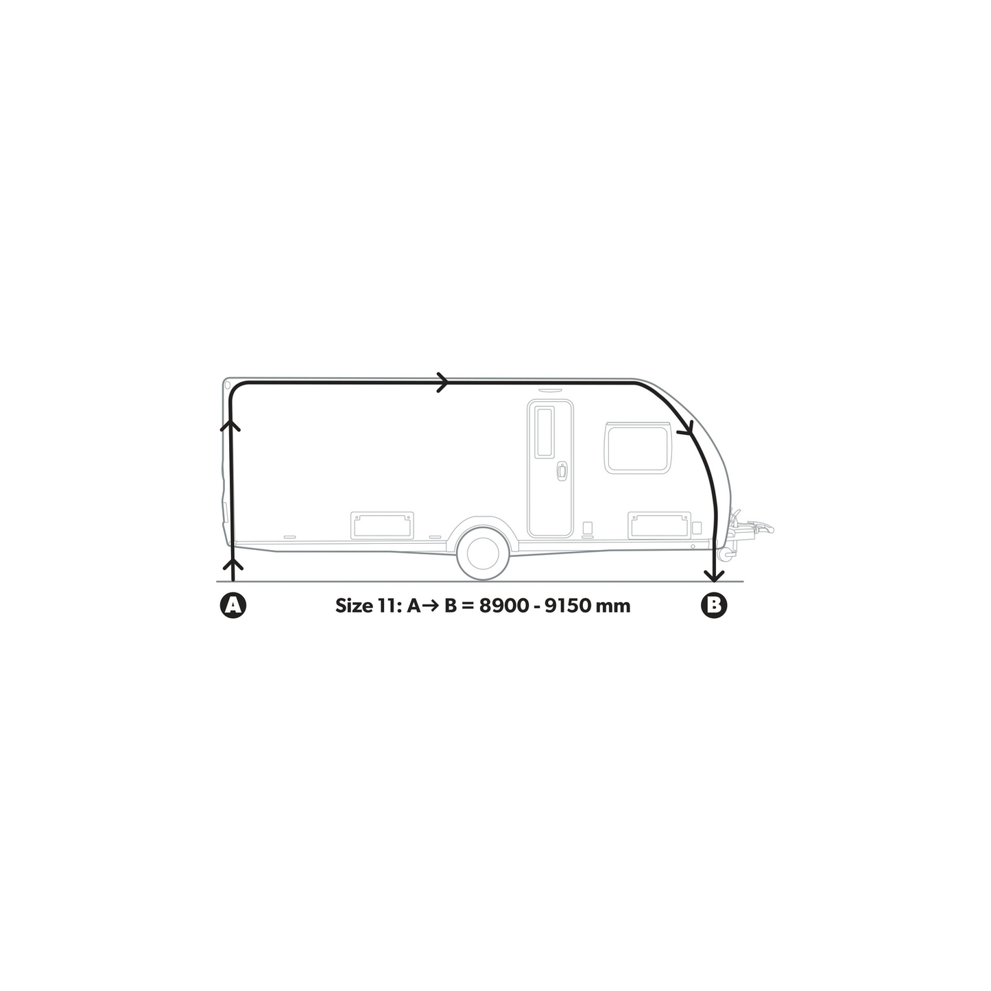 Dometic Residence AIR Tour 11 -ilmatäytteinen teltta 5200x2750 cm
