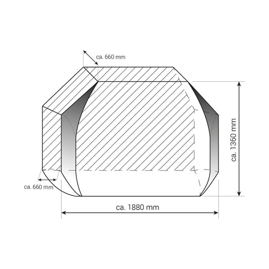 Hindermann Basic Zwoo 4-polkupyörän suojapeite neljälle polkupyörälle