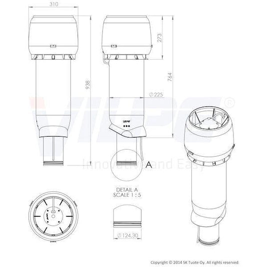 HUIPPUIMURI VILPE E190P/125/700 RUSKEA