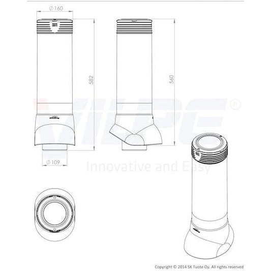 TUULETUSPUTKI VILPE 110 RUSKEA