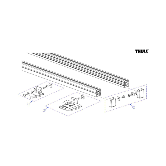Thule kattokiskon päätypari
