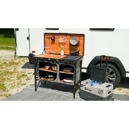 Camplife Capri Deluxe -retkikeittiö kannella