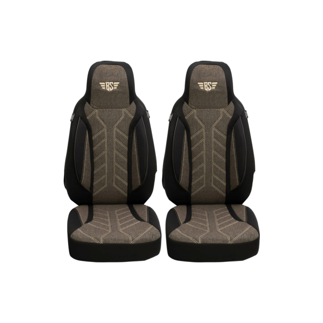 Bremer Istuinsuojat 2 kpl Ducato / Jumper / Boxer - Musta/Ruskea