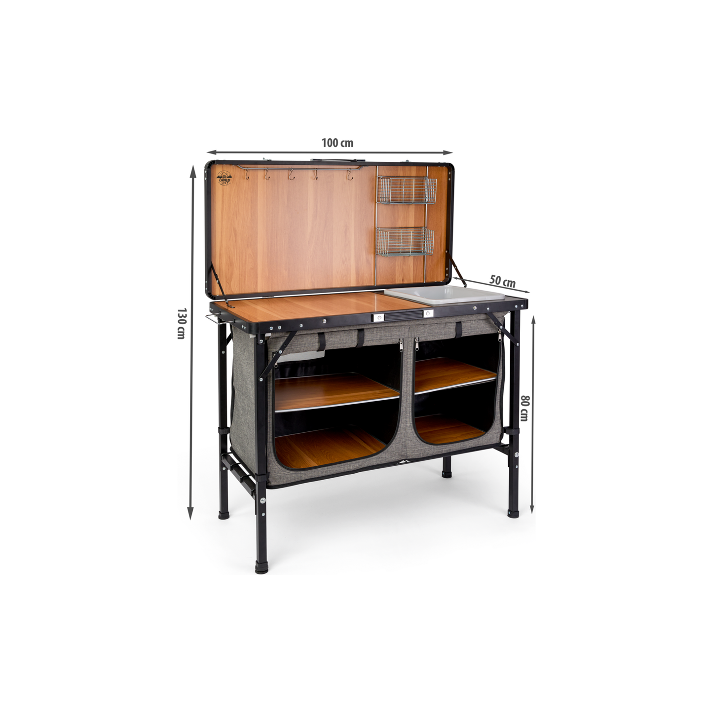 Camplife Capri Deluxe -retkikeittiö kannella