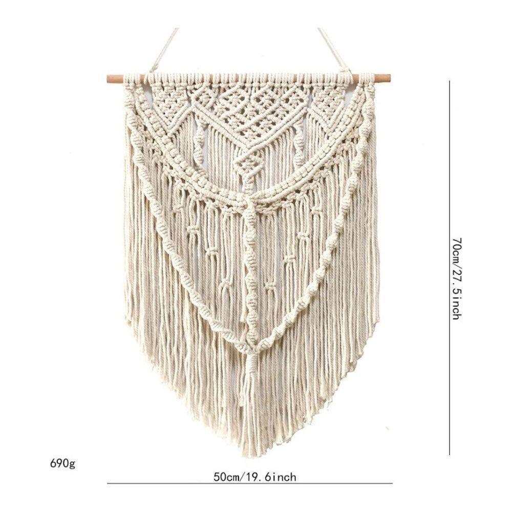 Makrame-seinäkoriste