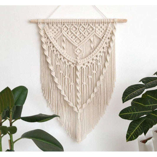 Makrame-seinäkoriste