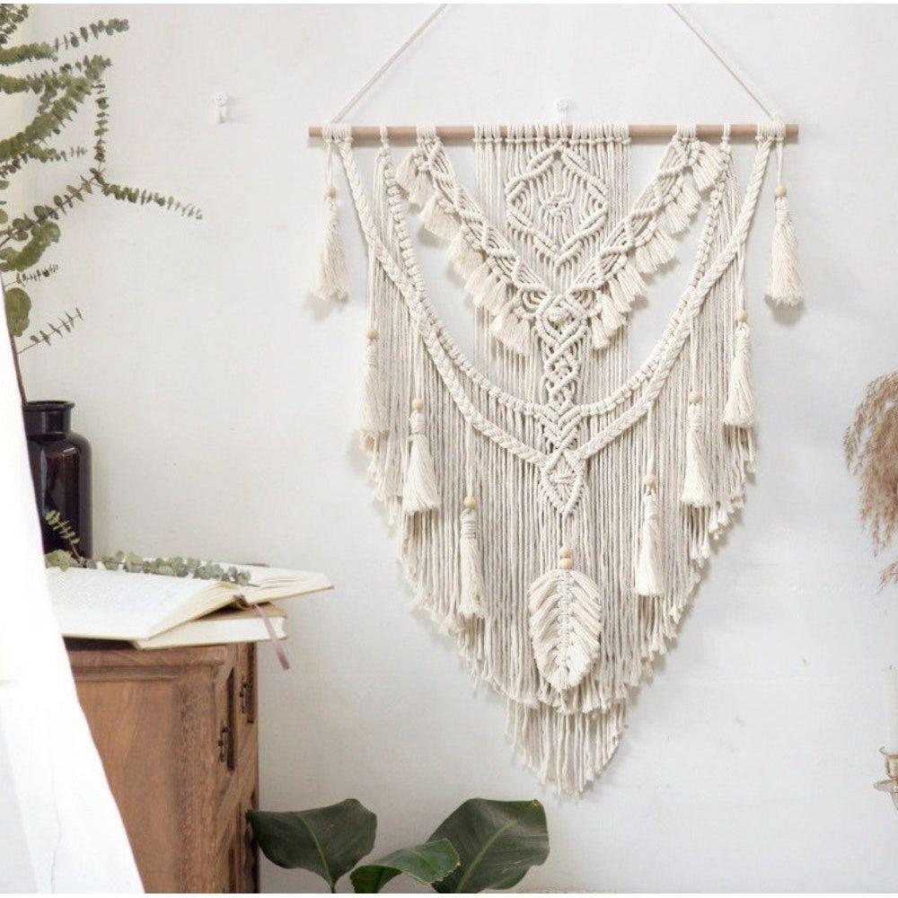 Makrame-seinäkoriste