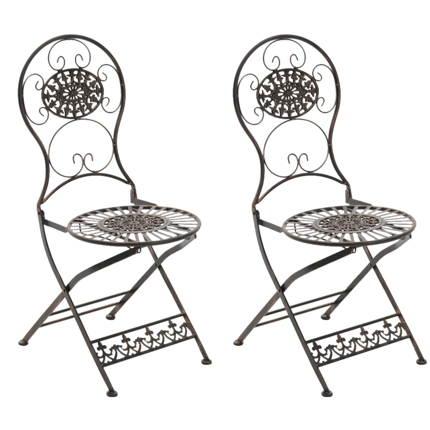 Sarja 2 rautaa taitettavat tuolit Mani