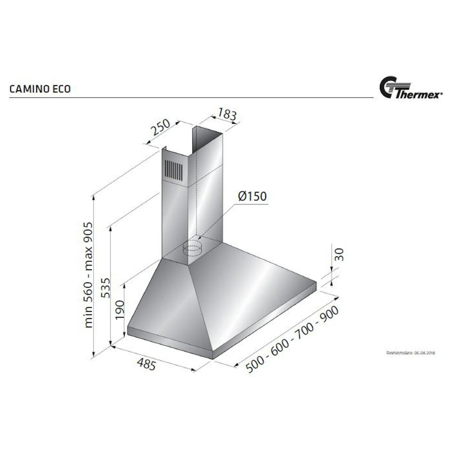 LIESITUULETIN THERMEX CAMINO ECO II 60CM SIS. MOOT.