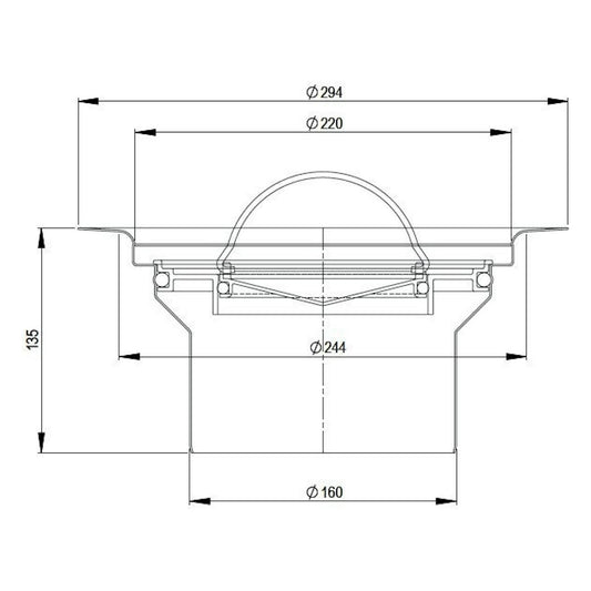 LATTIAKAIVO PYSTY PURUS RENS 160 TIIVIS SISÄKANSI HST