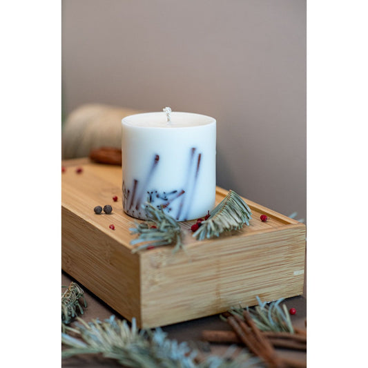 Hand-made Soy Wax Candle with Lavender Scent - Purple