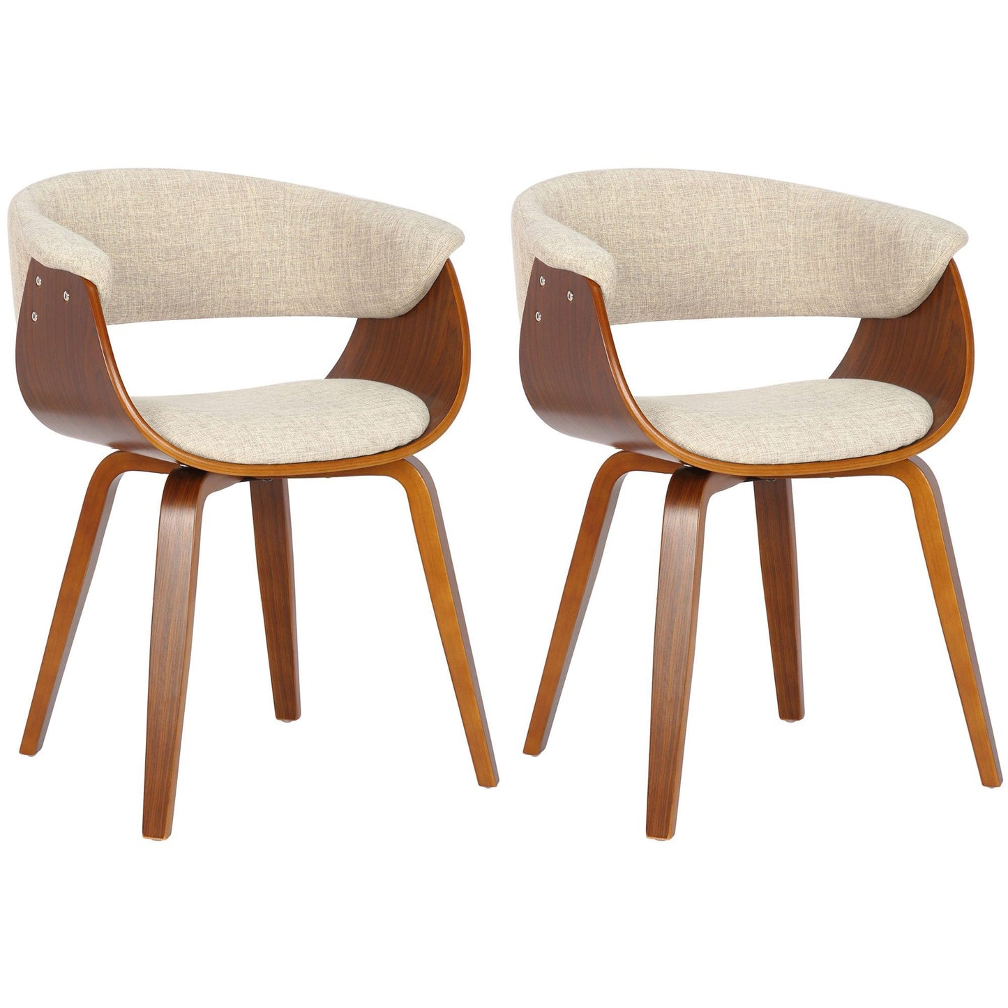 Sarja 2 ruokapöydän tuolia Bruce kangasta