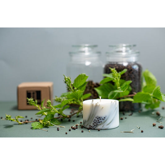 Hand-made Soy Wax Candle with Juniper Scent