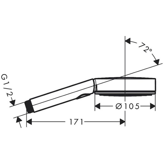 KÄSISUIHKU HANSGROHE 24110000 PULSIFY RELAX KROMI