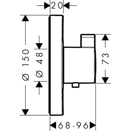 PIILOASENNUSHANA HANSGROHE 15741003 SELECT S HIGHFLOW DZR