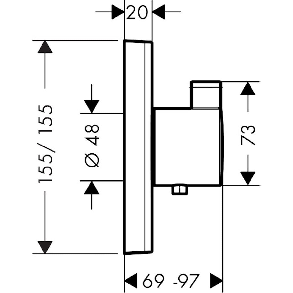 PIILOASENNUSHANA HANSGROHE 15760003 SELECT HIGHFLOW DZR