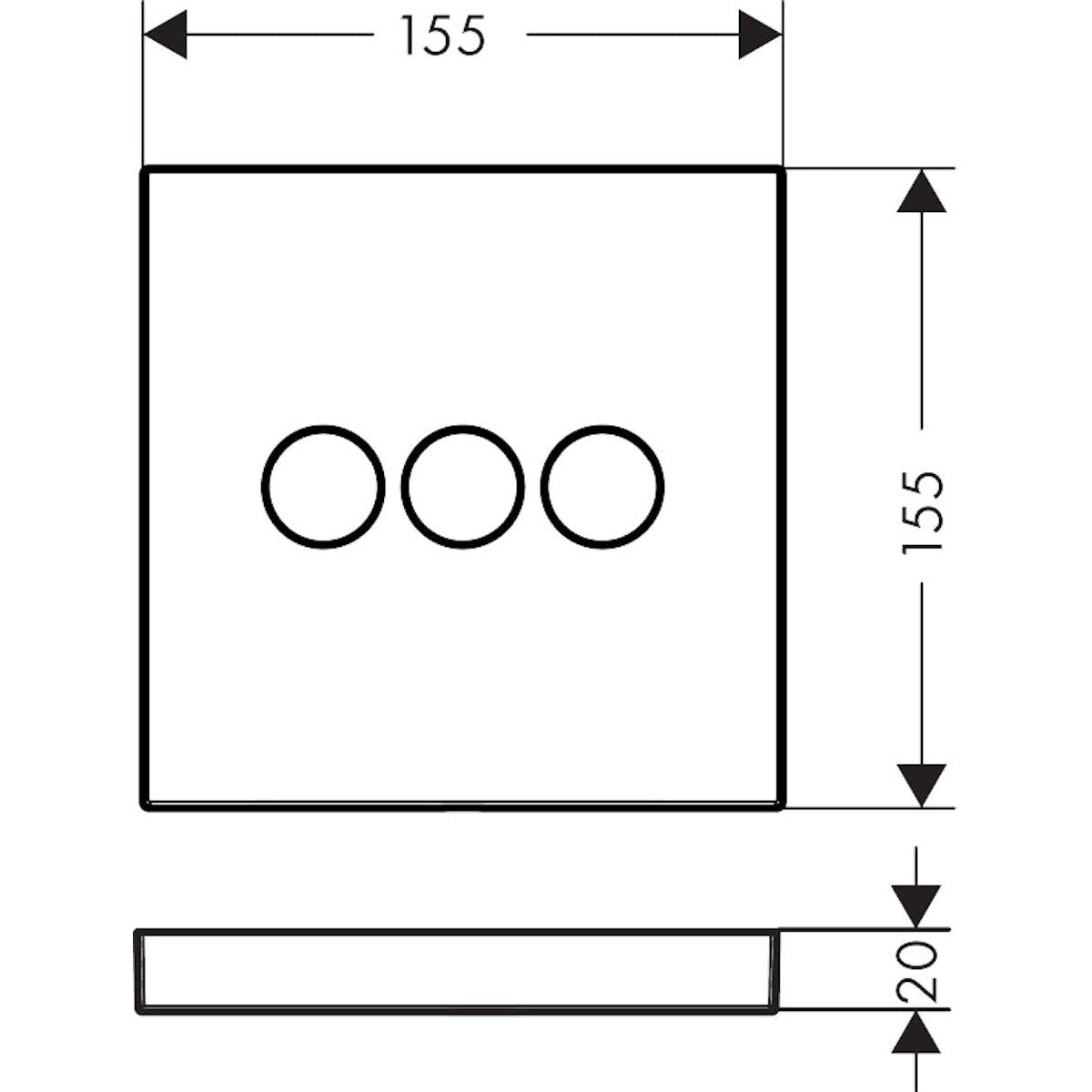 PIILOASENNUSHANA HANSGROHE 15764003 KÄYTTÖVENTTIILI 3-T
