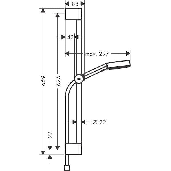 SUIHKUSETTI HANSGROHE 24161670 PULSIFY 105 RELAX ECO