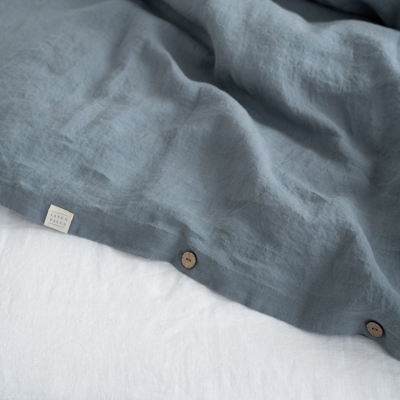 Pellava pussilakanasetti - Blue Fog (Parivuode) - Linen Tales