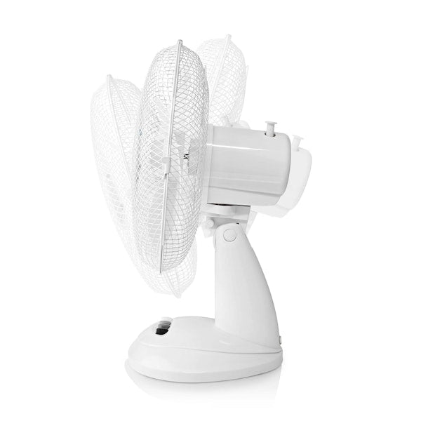 PÖYTÄTUULETIN NEDIS 30CM 30W 3-VAIHTEINEN VALKOINEN