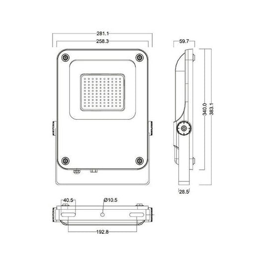 VALONHEITIN ONNFLOOD II IP65 LED 12000LM 100W/740 SYMM