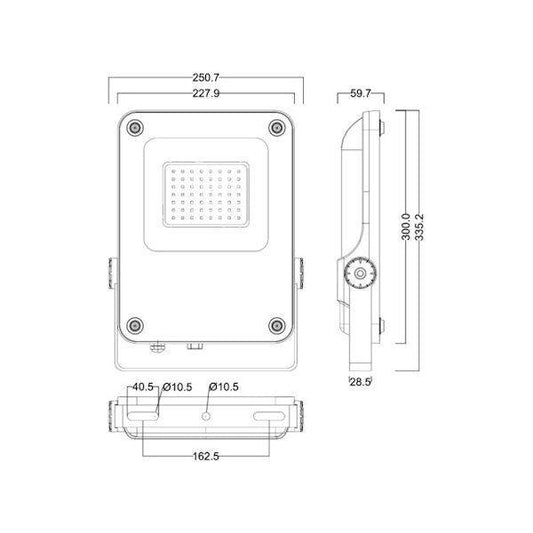 VALONHEITIN ONNFLOOD II IP65 LED 9600LM 80W/740 SYMM