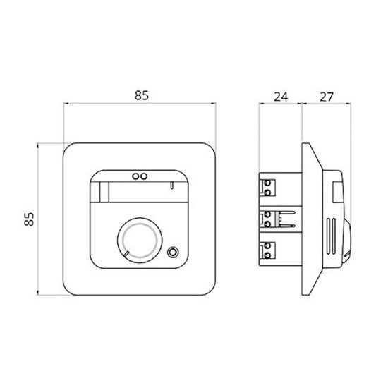 LATTIATERMOSTAATTI ECO ECO10BTW-J 10A IP31 U VVS