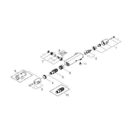 SUIHKUHANA GROHE 34760000 GROHTHERM 1000