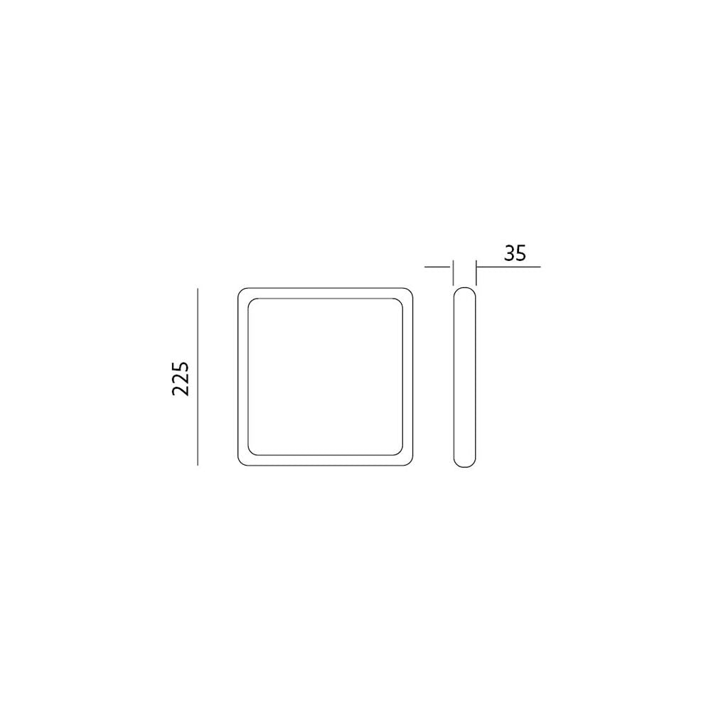 18W 4000K LED-paneelivalaisin SIGARO NELIÖ PINTA IP40