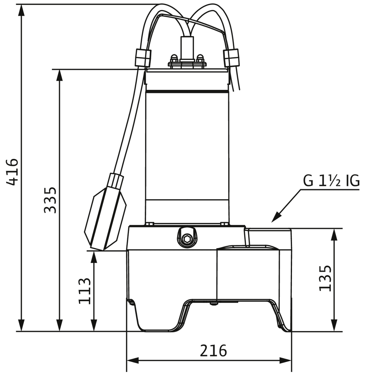 TYHJENNYSPUMPPU WILO REXA MINI3 V04.11/M06-523/A