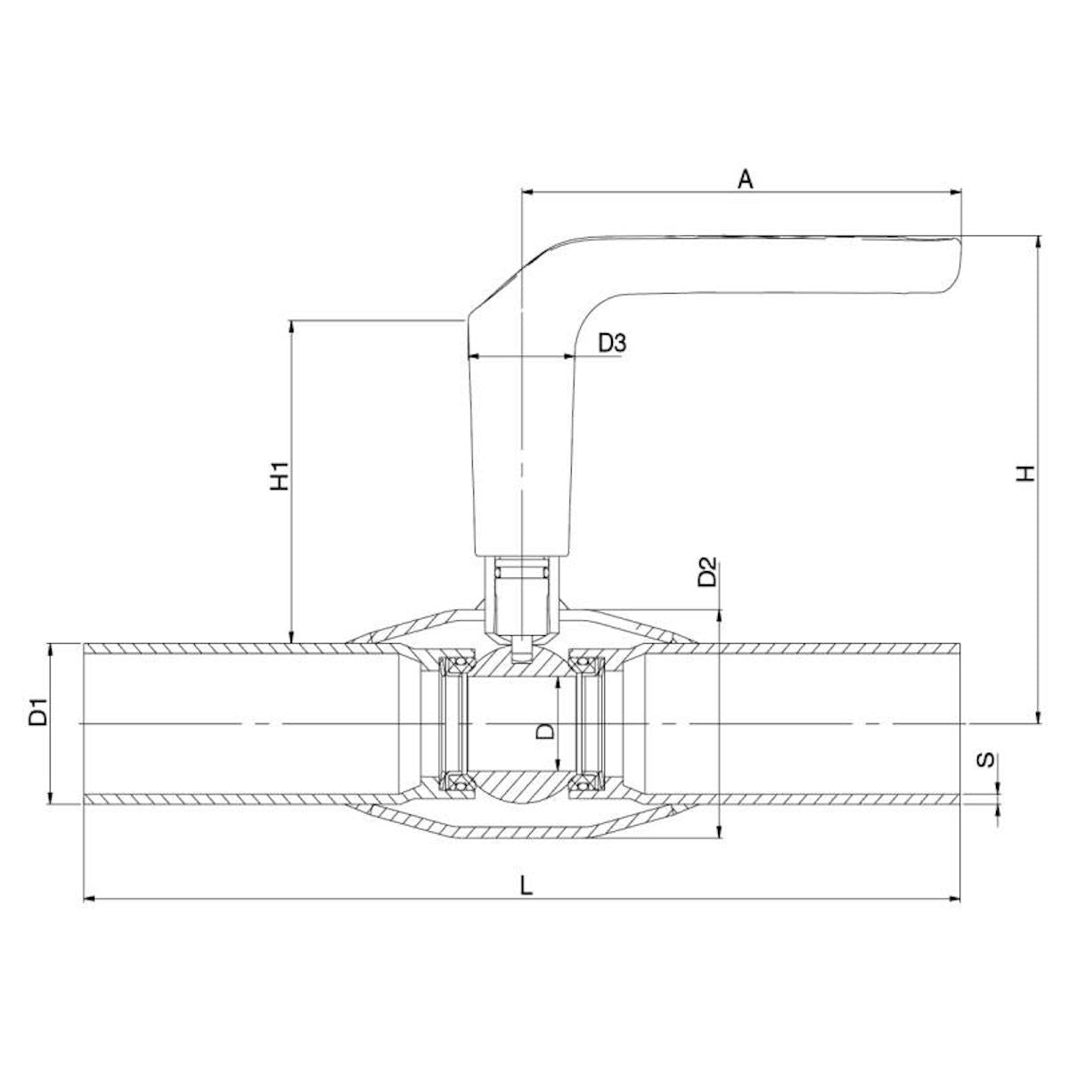 PALLOVENTTIILI HST H/H VEXVE DN25 PN40 230025X