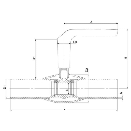 PALLOVENTTIILI HST H/H VEXVE DN25 PN40 230025X