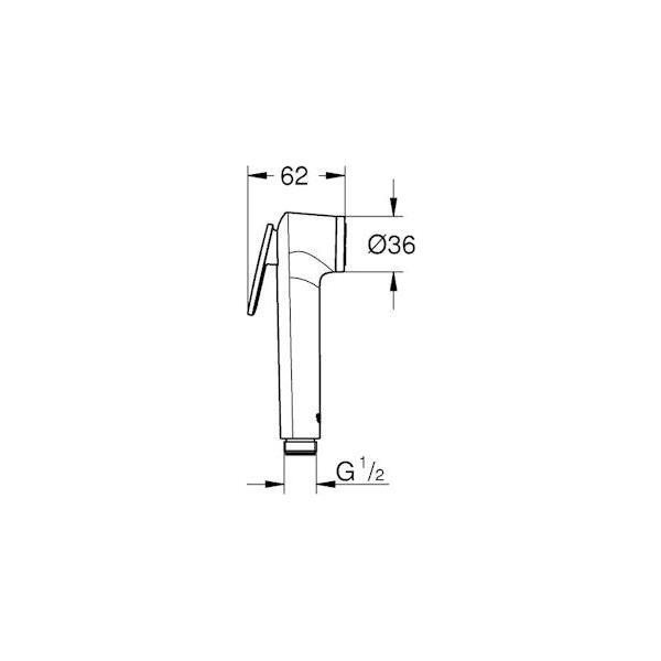 BIDEEKÄSIKAHVA GROHE 28020L01 TEMPESTA VALKOINEN