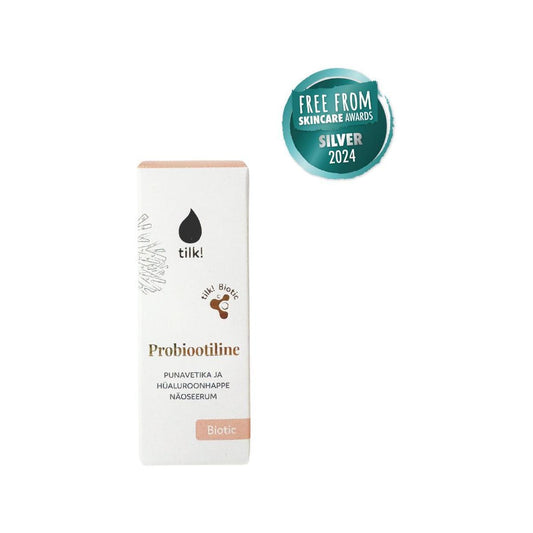 Plump Me probioottinen kosteuttava kasvoseerumi hyaluronihapolla ja punalevällä, 15ml