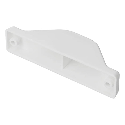 Oven kiinnittimen alaosa, valkoinen asuntovaunuun/matkailuautoon 97x21mm