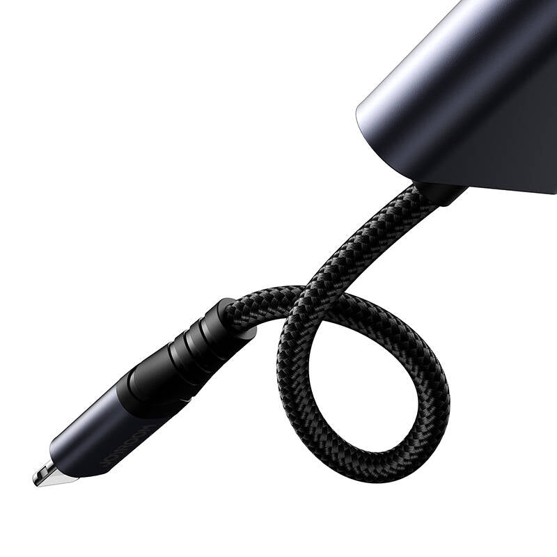 2-in-1 Audio adapter Joyroom SY-L02 Lightning to Double Lightning (black) - Kotikauppa