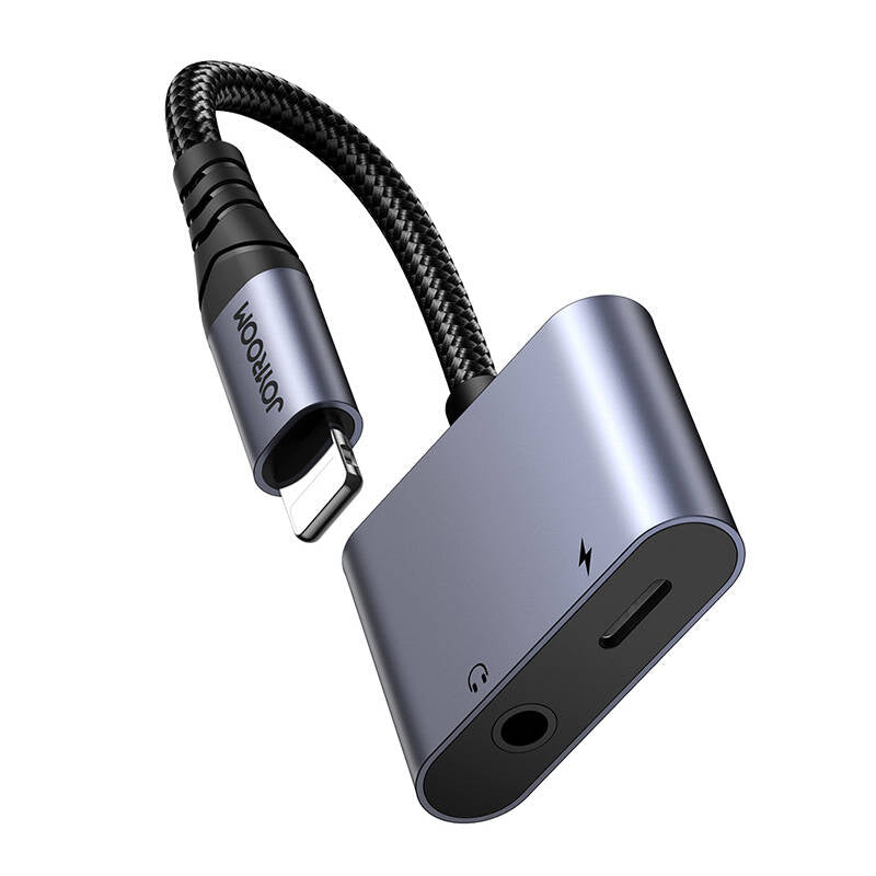 2-in-1 Audio adapter Joyroom SY-L02 Lightning to Double Lightning (black) - Kotikauppa